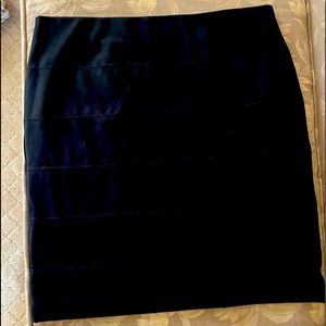 Black poly/spandex pencil skirt